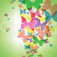 Colorful background with butterfly, beautiful decorative background.