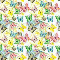 Seamless pattern with colorful butterflies, butterfly background