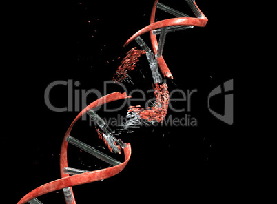 DNA string with clipping path