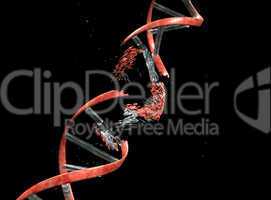 DNA string with clipping path