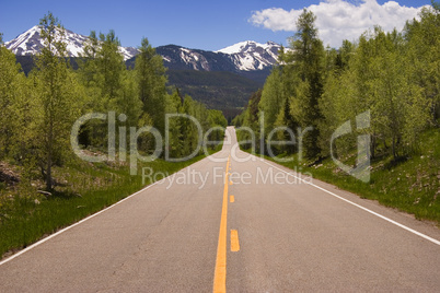 Scenic Highway Through Mountains