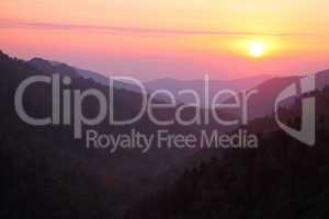 Smoky Mountain sunset Tennessee