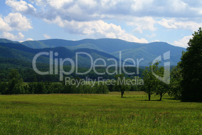 Cades Cove meadows and mountains