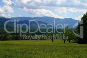 Cades Cove meadows and mountains