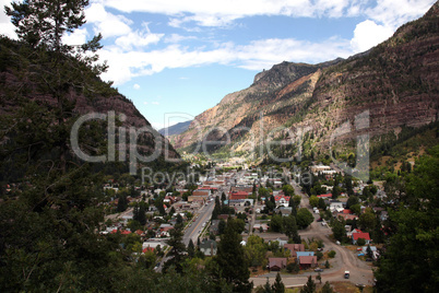 Summer scenic of Ouray Colorado