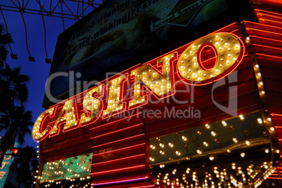 Neon casino sign