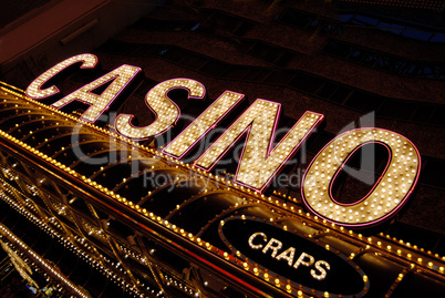 Neon casino sign