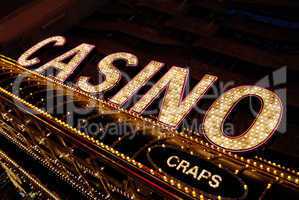 Neon casino sign