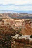 Deep red rock canyon in Utah