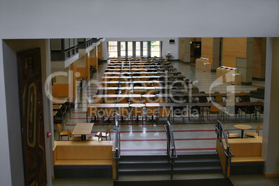 Large vacant dining hall