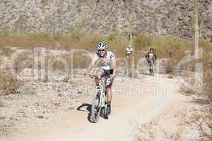 Mountain biking on the desert