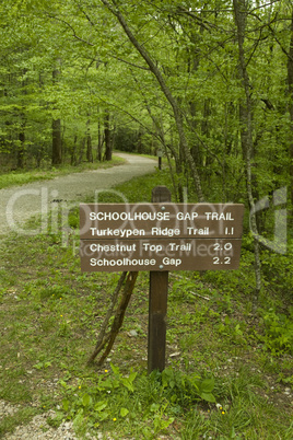 Schoolhouse Gap Trail Sign