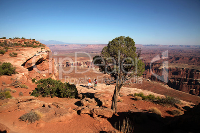 Tourists photograph Canyonlands NP