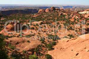 Upheaval Dome trail in Canyonlands
