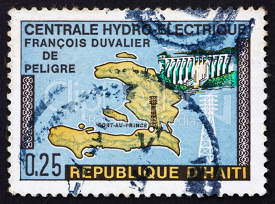 Postage stamp Haiti 1970 Map of Haiti