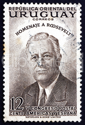Postage stamp Uruguay 1953 Franklin Delano Roosevelt