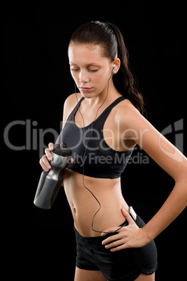 Black fitness woman sport young posing portrait