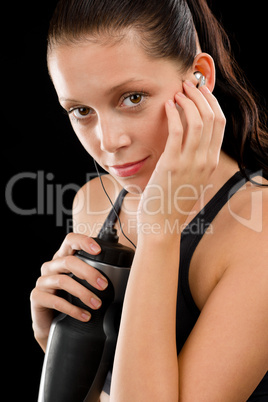 Black fitness woman sport young posing portrait