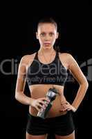 Black fitness woman sport young posing portrait