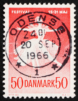 Postage stamp Denmark 1965 Ballet Dancer