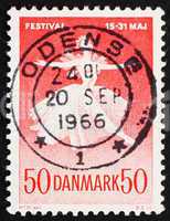 Postage stamp Denmark 1965 Ballet Dancer