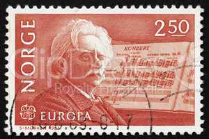 Postage stamp Norway 1983 Edvard Grieg, Composer