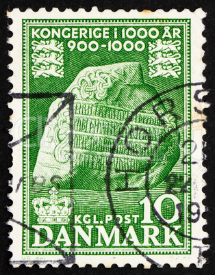 Postage stamp Denmark 1953 Jelling Runic Stone