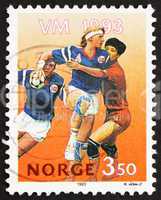 Postage stamp Norway 1993 Team Handball players