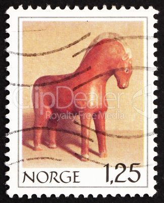 Postage stamp Norway 1978 Wooden Horse