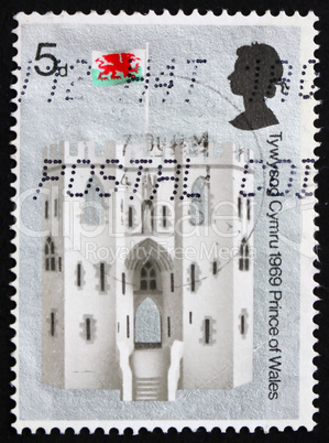 Postage stamp GB 1969 King?s Gate, Caernarvon Castle, Wales