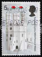 Postage stamp GB 1969 Eagle Tower, Caernarvon Castle, Wales
