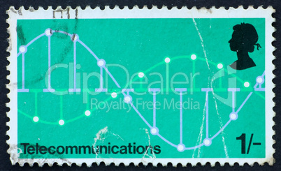 Postage stamp USA 1969 Telecommunications