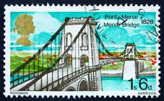 Postage stamp GB 1968 Menai Bridge, North Wales
