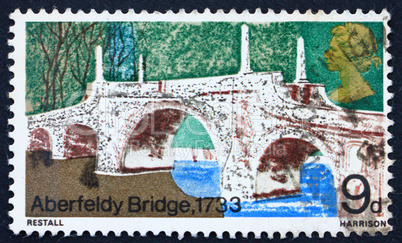 Postage stamp GB 1968 Aberfeldy Bridge, Perthshire