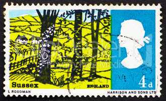 Postage stamp GB 1966 Landscape near Hassock, Sussex