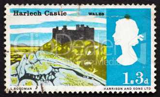 Postage stamp GB 1966 Harlech Castle
