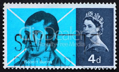 Postage stamp USA 1965 Robert Burns