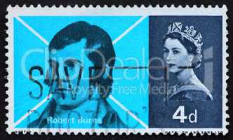 Postage stamp USA 1965 Robert Burns