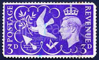 Postage stamp GB 1946 King George VI