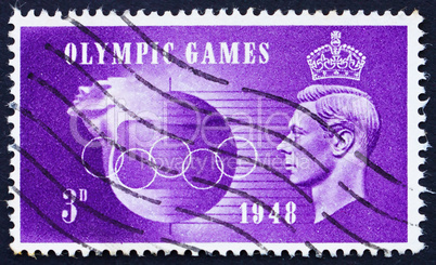 Postage stamp GB 1948 King George VI Postage stamp GB 1948 King George VI