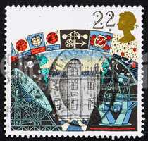 Postage stamp GB 1990 Armagh Observatory, Jodrell Bank and La Pa