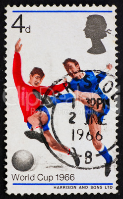 Postage stamp GB 1966 Soccer Players