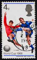 Postage stamp GB 1966 Soccer Players