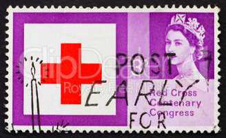 Postage stamp GB 1963 Red Cross and Queen Elizabeth II