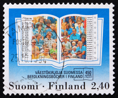 Postage stamp Finland 1994 Population Registers