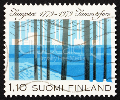 Postage stamp Finland 1979 View of Tampere