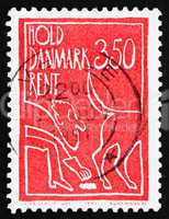 Postage stamp Denmark 1991 Cleaning up after Dog