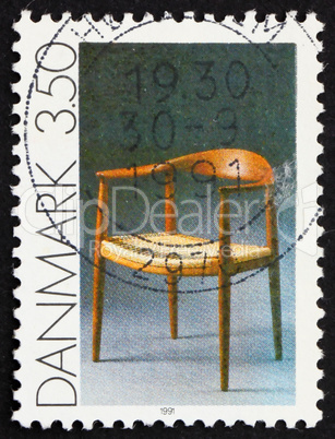 Postage stamp Denmark 1991 Chair by Hans Wegner