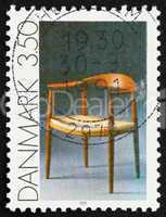 Postage stamp Denmark 1991 Chair by Hans Wegner