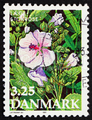 Postage stamp Denmark 1990 Flower of Marshmallow